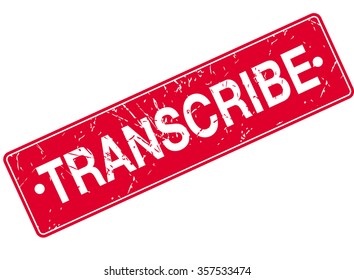 Transcribe Stamp Sign