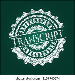 Transcript with chalkboard texture