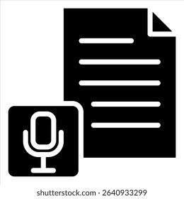 Transcript Icon Element for Design