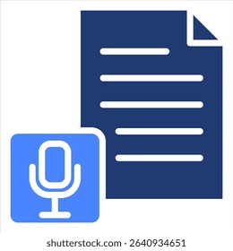 Transcript Icon Element for Design