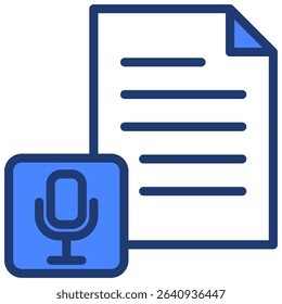 Transcript Icon Element for Design