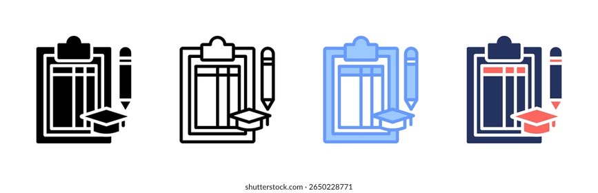 Transcript icon sheet multiple style collection