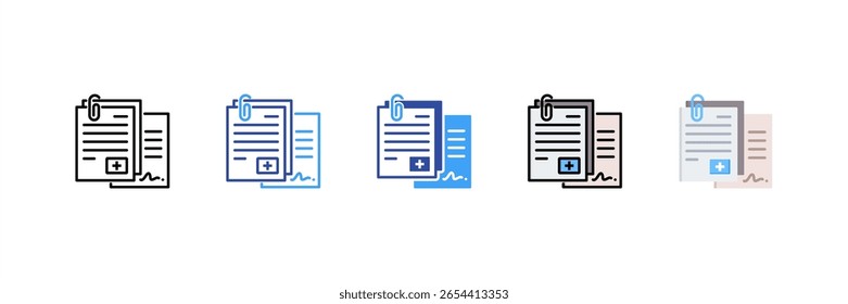 Conjunto de Ícones de Vários Estilos de Transcrição