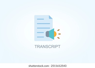 Ilustração De Símbolo De Transcrição De Vetor Ou De Sinal De Logotipo