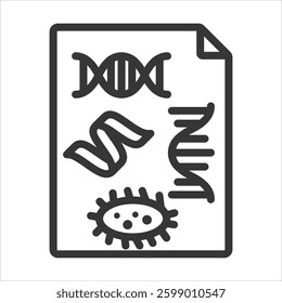 Transcriptome Outline Icon Vector Illustration