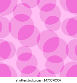 transculent pink rounds. vector seamless pattern
