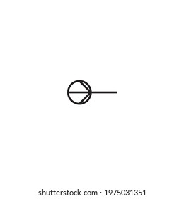 transducer vector symbol, transducer icon in electronic circuits