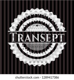 Transept silvery shiny emblem