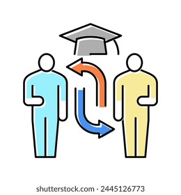 transfer admission color icon vector. transfer admission sign. isolated symbol illustration