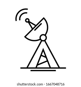 Antennenliniensymbol, Concept-Zeichen, Umriss-Vektorillustration, Linearsymbol.