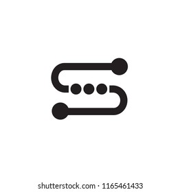 Transfer arrow direction sign.simple flat modern linear logotype graphic design isolated on white background. Info concept of fast transference.Abstract traffic badge.Use for web.traffic badge.mobile 