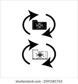 Transfer arrow icon. linear style sign for mobile concept and web design. Left right arrow simple line vector icon. Symbol, logo illustration.