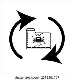 Transfer arrow icon. linear style sign for mobile concept and web design. Left right arrow simple line vector icon. Symbol, logo illustration.