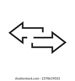 Transfer arrow icon. liner flat illustration on white background..eps
