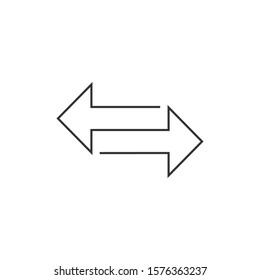 Icono de flecha de transferencia. Ilustración de vectores, diseño plano