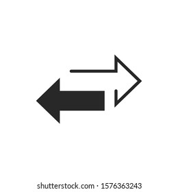 Transfer arrow icon. Vector illustration, flat design