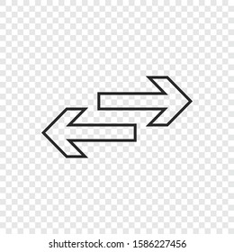 Transfer arrow icon. Vector illustration, flat design