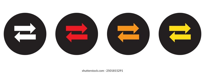 Transfer arrow icon. Vector illustration, flat design. Vector transfer symbol