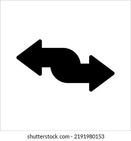 Transfer arrow line icon. linear style sign for mobile concept and web design. Right arrow left simple line vector icon. Symbol, logo illustration.