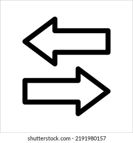 Transfer Arrow Line Icon Linear Style Stock Vector (Royalty Free ...