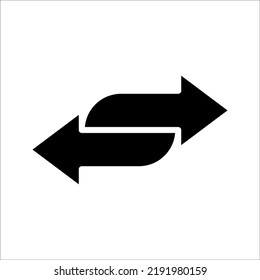 Transfer arrow line icon. linear style sign for mobile concept and web design. Right arrow left simple line vector icon. Symbol, logo illustration.