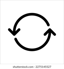 Transfer arrow line icon. linear style sign for mobile concept and web design. Right arrow left simple line vector icon. Symbol, logo illustration.