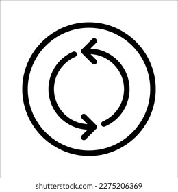 Transfer arrow line icon. linear style sign for mobile concept and web design. Right arrow left simple line vector icon. Symbol, logo illustration.
