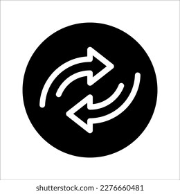 Transfer arrow line icon. linear style sign for mobile concept and web design. Right arrow left simple line vector icon. Symbol, logo illustration.