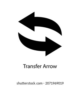 Transfer Arrow Trendy solid icon isolated on white and blank background for your design