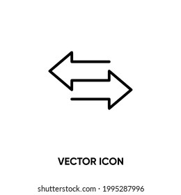 Transfer arrow vector icon. Modern, simple flat vector illustration for website or mobile app. Transfer symbol, logo illustration. Pixel perfect vector graphics	