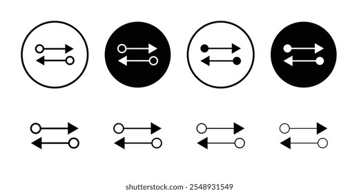 Transfer arrows Icon Black and white outline vector