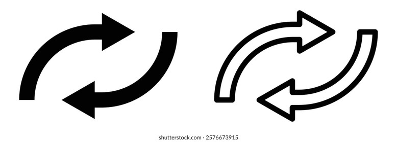 Transfer arrows icon. Data transfer arrow icon set. Arrow left and right icon. Vector illustration.