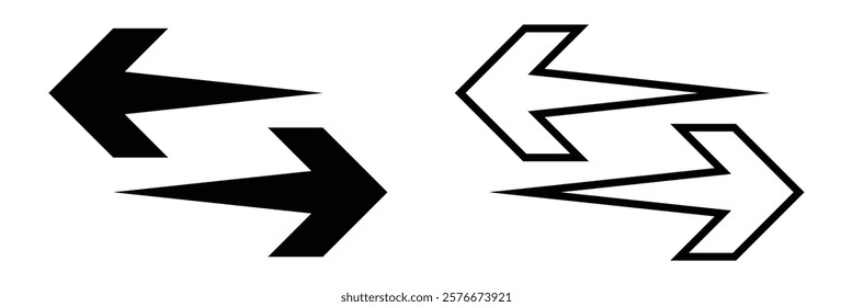 Transfer arrows icon. Data transfer arrow icon set. Arrow left and right icon. Vector illustration.