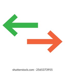 Transfer arrows icon. Data transfer vector icon. Recycling sign,  2 side arrow icon design eps 10
