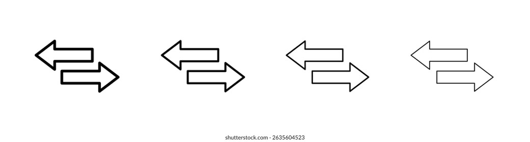 Icono Icono de flechas de transferencia Ilustración plana
