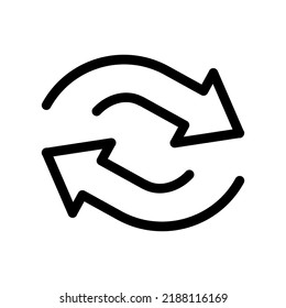 Icono de flechas de transferencia. Signo de estilo lineal para concepto móvil y diseño web. Icono de flechas izquierda derecha. Símbolo, ilustración del logotipo. Vector aislado sobre fondo blanco.