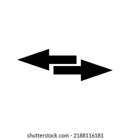 Transfer arrows icon. Linear style sign for mobile concept and web design. Left right arrows icon. Symbol, logo illustration. Vector isolated on white background.