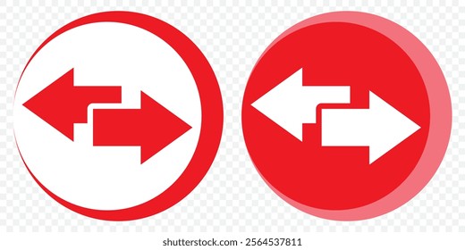 Transfer arrows icon Outline vector for web ui. eps 10.