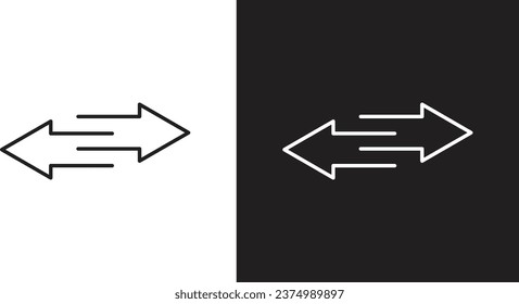 Transfer arrows icon set. compare or exchange vector symbol. swap, flip or change sign. two way data trade icon.