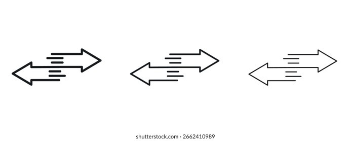 Transfer arrows icon simple line design - Simple Vector Illustration
