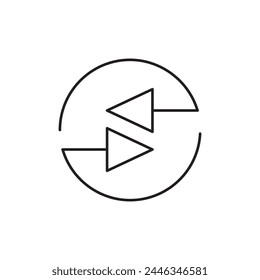 Transfer arrows icon, template for graphic and web design. vector illustration