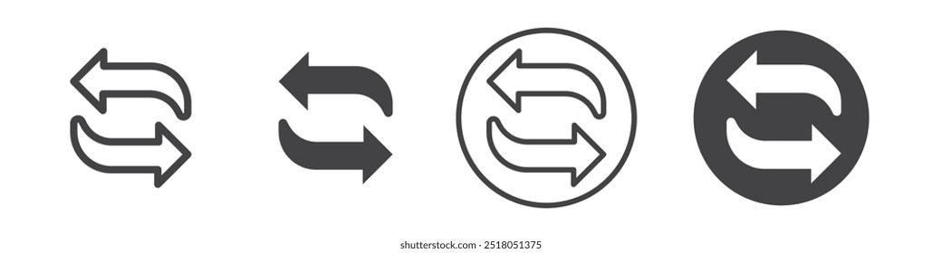 Transfer Pfeile Symbol dünne Linie Illustration
