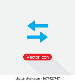 Transfer Arrows Icon, Two Side Icon Vector Illustration Eps10