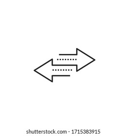 Transfer arrows outline icon. linear style sign for mobile concept and web design