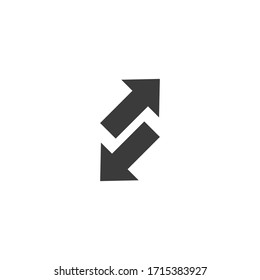 Transfer arrows outline icon. linear style sign for mobile concept and web design