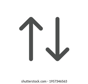 Transfer arrows outline icon. linear style sign for mobile concept and web design. Left right arrows simple line vector icon. Symbol, logo illustration.