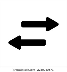 Icono de contorno de flechas de transferencia. signo de estilo lineal para concepto móvil y diseño web. Ilustración vectorial de flechas izquierda derecha sobre fondo blanco