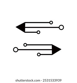 Ícone de contorno de setas de transferência. sinal de estilo linear para conceito móvel e web design. Ícone de vetor de linha simples de setas para a esquerda e para a direita. Símbolo, ilustração de logotipo. Gráficos de vetor perfeitos com pixel