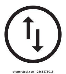 Transfer arrows outline icon. linear style sign for mobile concept and web design, arrow icon in transparent background. Vector illustration. eps 10