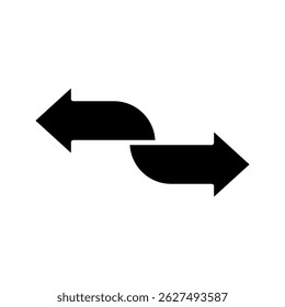 Transfer arrows outline icon. linear style sign for mobile concept and web design. Left right arrows simple line vector icon. Symbol, logo illustration. Pixel perfect vector graphics